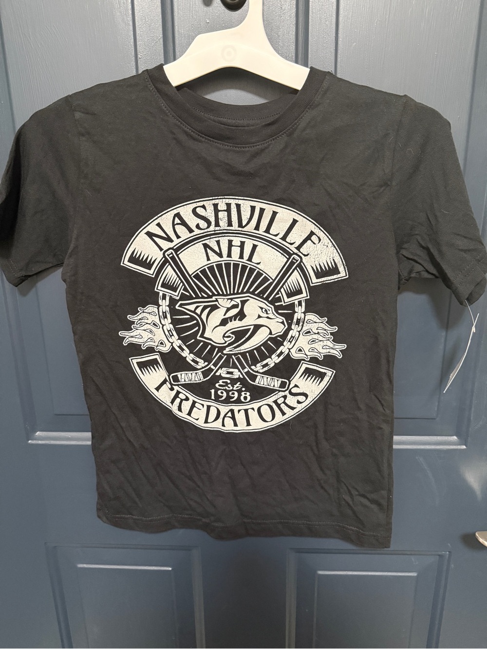 NHL Nashville Predators Black and White Graphic Tee